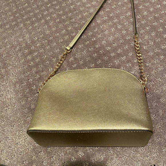 Michael Kors Gold Leather Bag - Picture 5 of 10